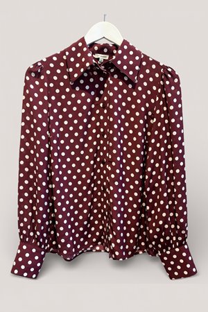 Kj's Laundry severine blouse burgundy dot
