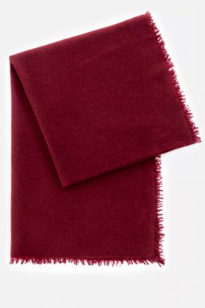 Mouleta  double felted cashmere scarf zinfandel back