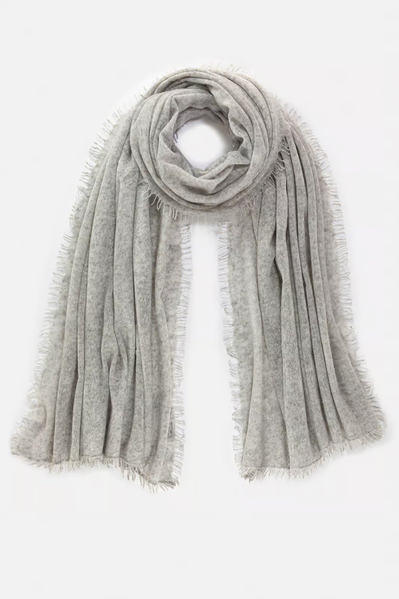 Mouleta  double felted cashmere scarf light grey melange 