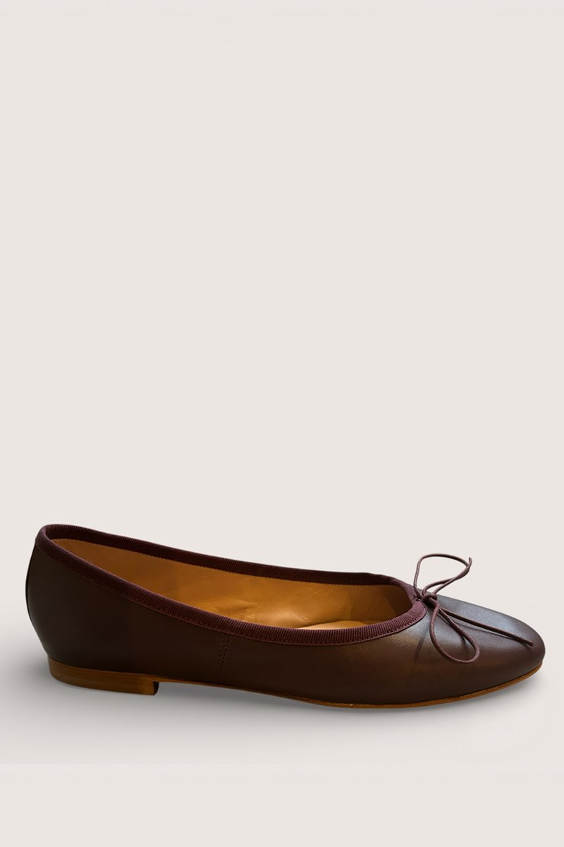 Anniel  vintage ballet pump leather bordeaux back