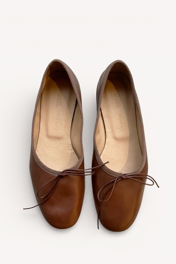 Anniel  Sogno Leather Ballet Pump Cognac