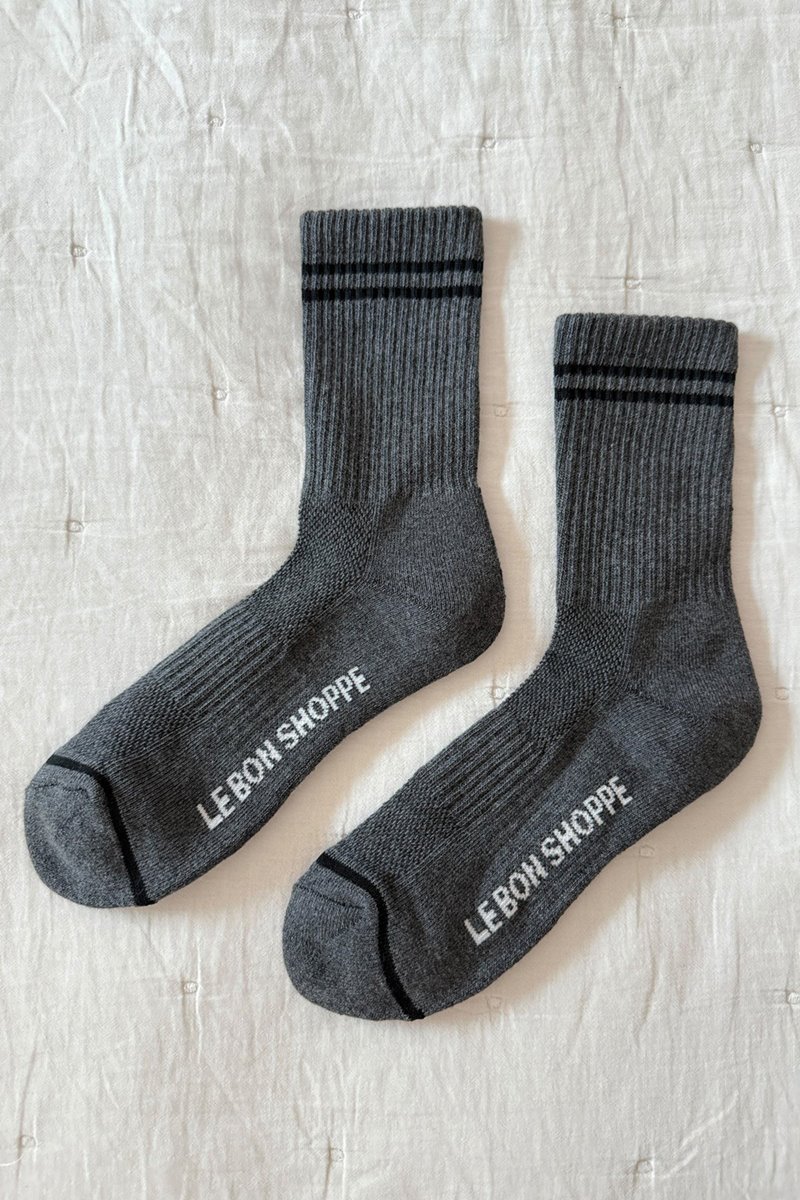Le Bon Shoppe boyfriend sock charcoal