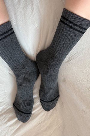 Le Bon Shoppe boyfriend sock charcoal back