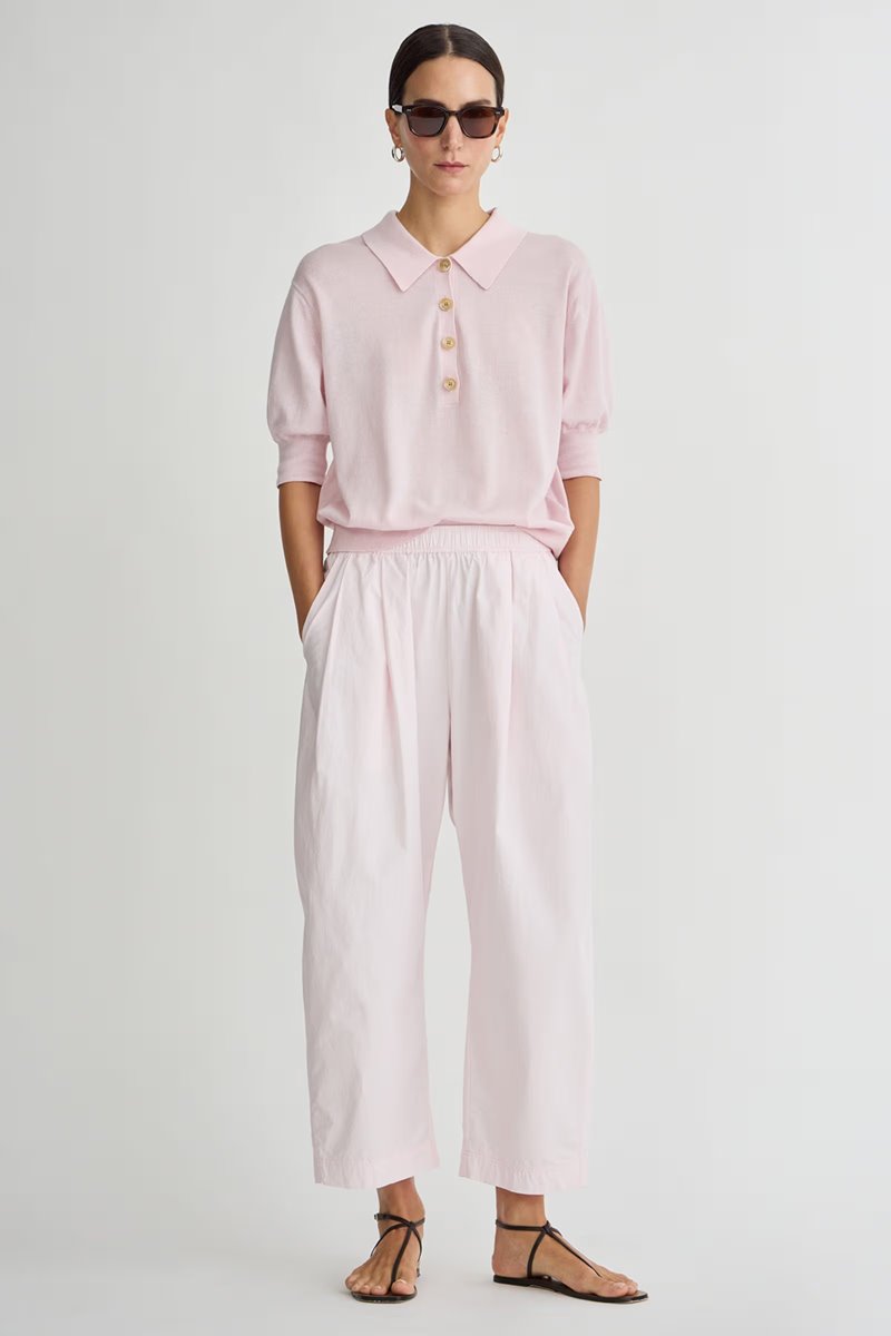 Apiece Apart spa pleat pant rosewater