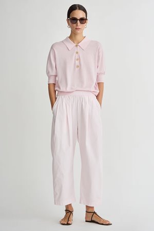 Apiece Apart spa pleat pant rosewater