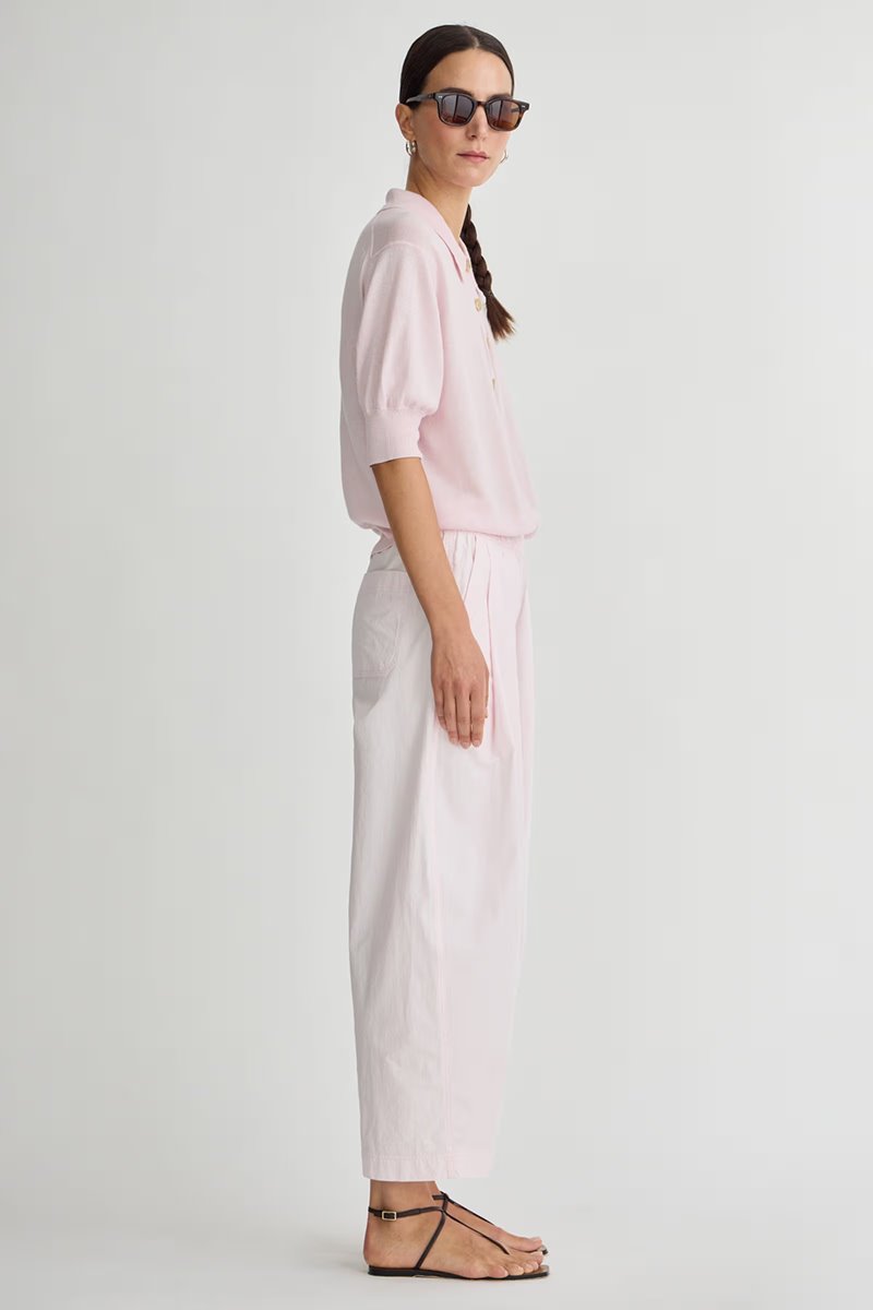 Apiece Apart spa pleat pant rosewater back