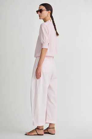 Apiece Apart spa pleat pant rosewater side