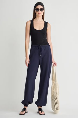 Apiece Apart flora ballon pant midnight back