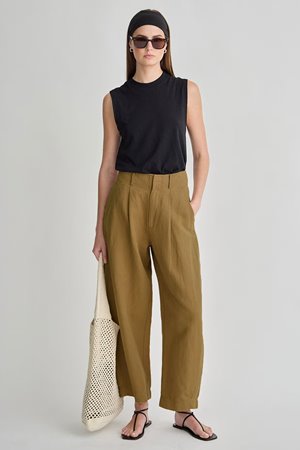 Apiece Apart bari cropped trouser tobacco