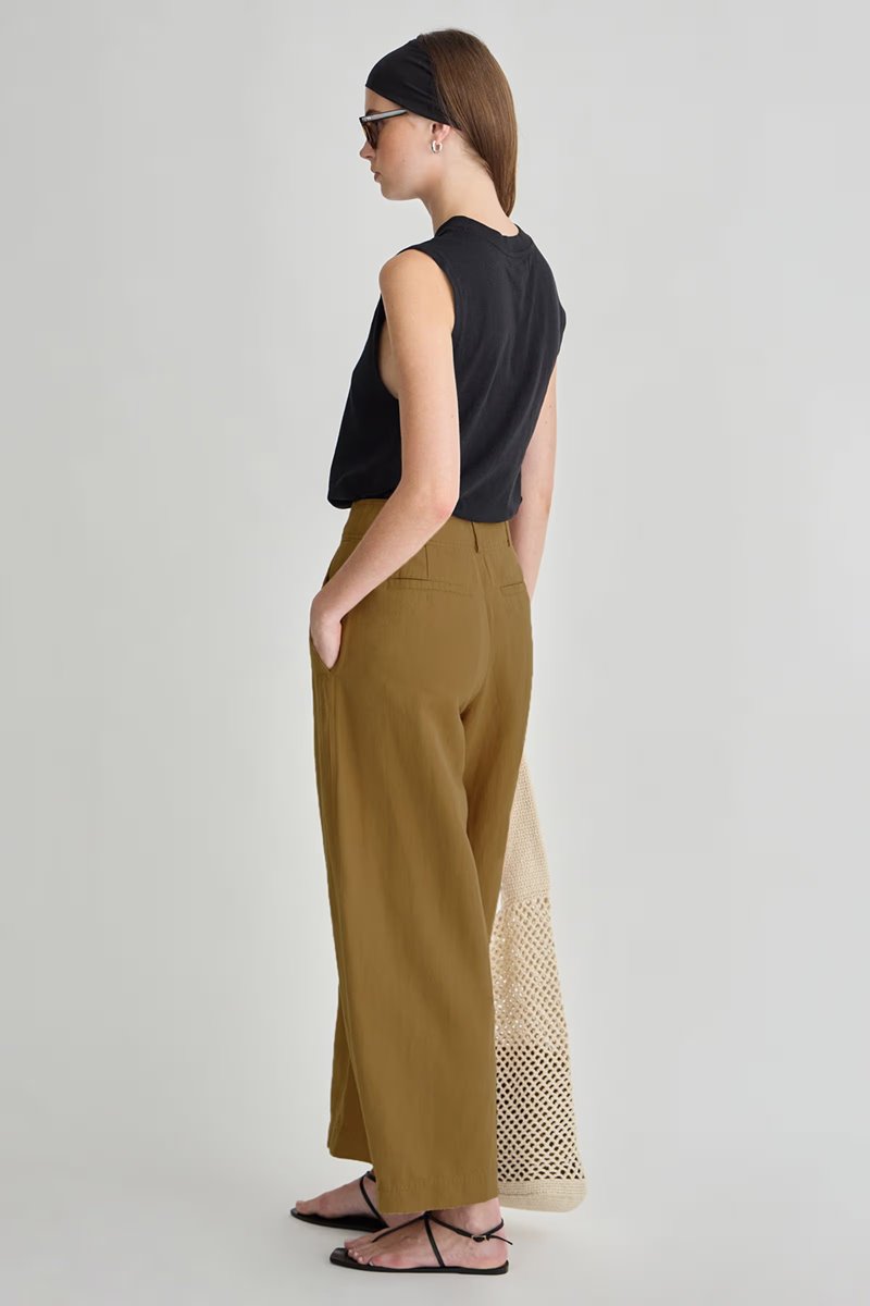 Apiece Apart bari cropped trouser tobacco back