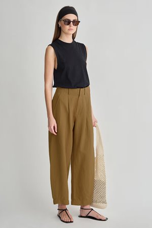 Apiece Apart bari cropped trouser tobacco side