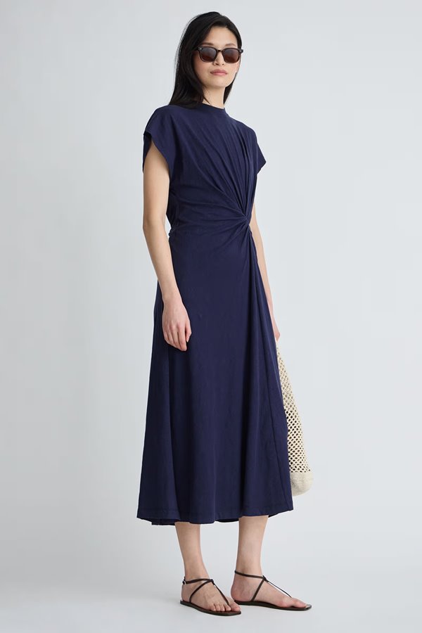 Apiece Apart Volta Twist Dress Navy
