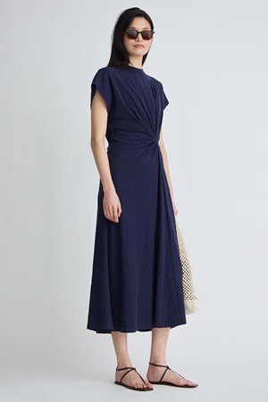 Apiece Apart volta twist dress navy