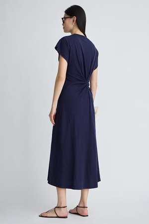 Apiece Apart volta twist dress navy side