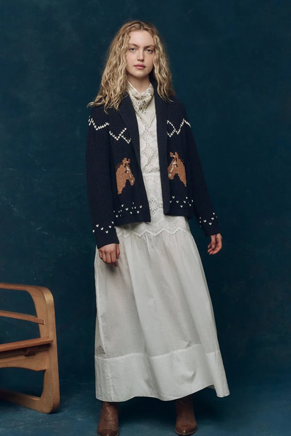 The Great The Horse Lodge Cardigan Navy