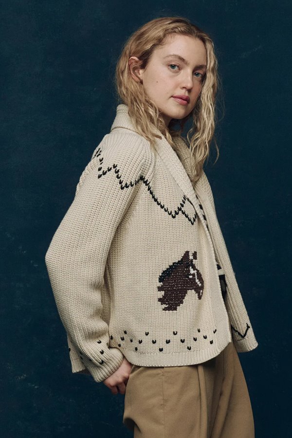 The Great The Horse Lodge Cardigan Cream