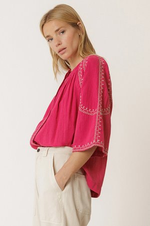 Indi & Cold  bell sleeve shirt fresca back