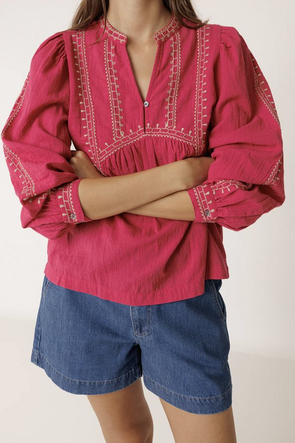 Indi & Cold  Embroiderd Shirt Fresca