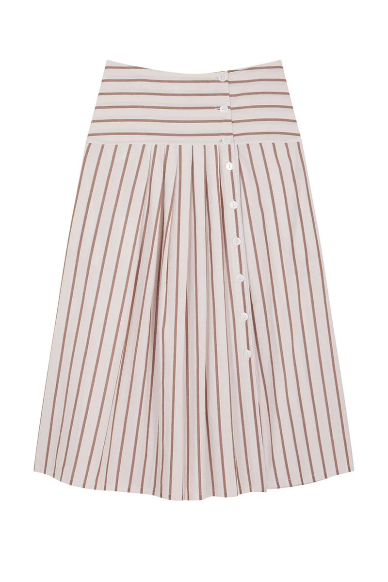 Leon & Harper joyau stripe skirt powder