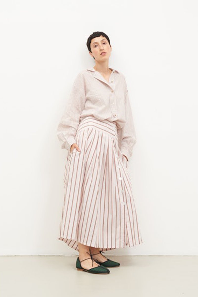 Leon & Harper joyau stripe skirt powder back