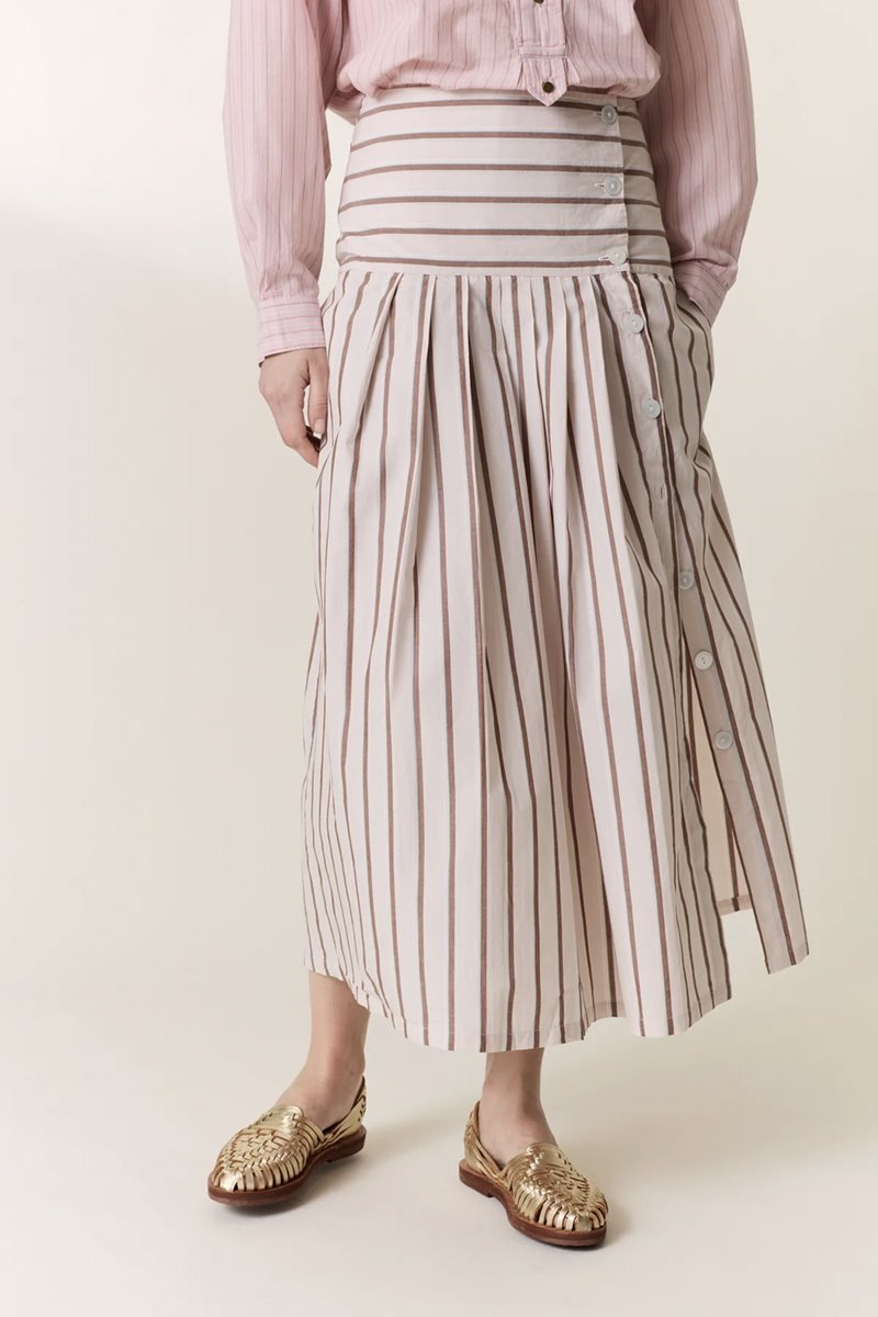 Leon & Harper joyau stripe skirt powder
