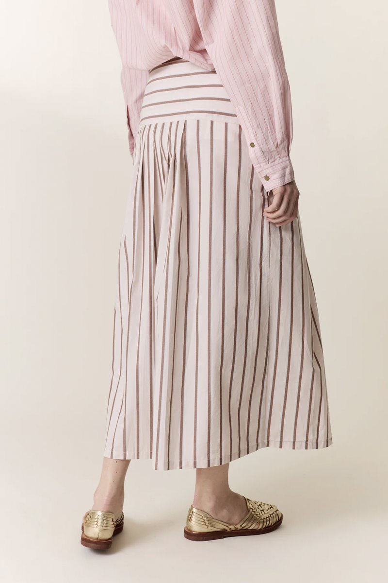 Leon & Harper joyau stripe skirt powder side