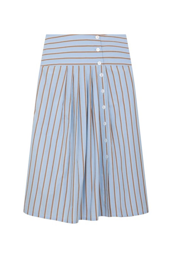 Leon & Harper Joyau Stripe Skirt Sky
