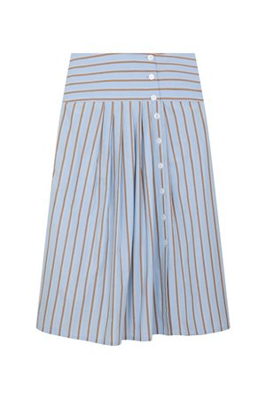 Leon & Harper joyau stripe skirt sky
