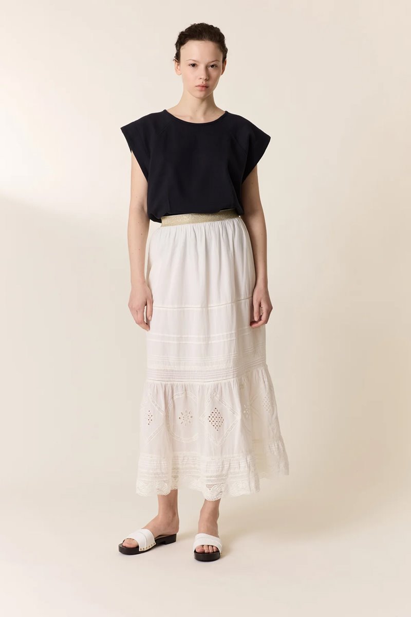 Leon & Harper jinta skirt white detail
