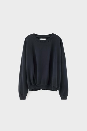 Bellerose finko short sweatshirt navy detail
