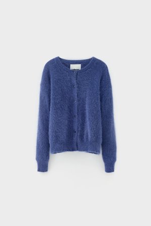 Bellerose dathan knit cardigan storm detail