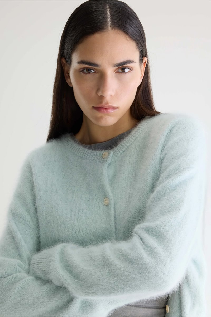 Bellerose dathan knit cardigan ice side