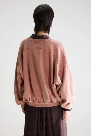 Bellerose finko short sweatshirt etruscan red back