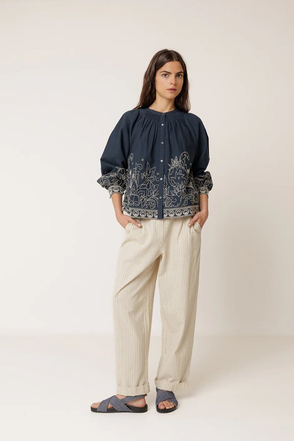 Indi & Cold  Floral Hem Blouse