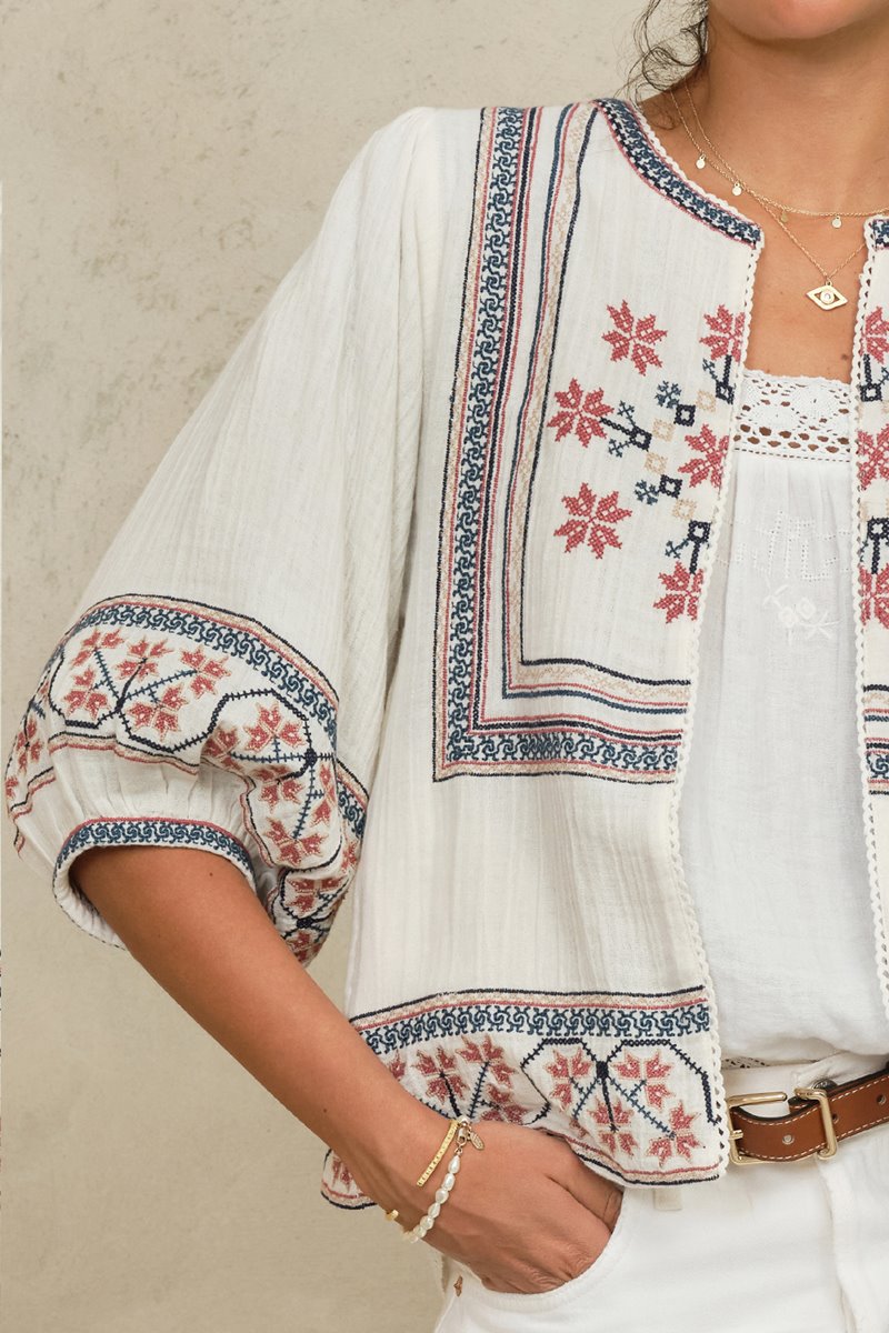 M.A.B.E calista embroidered jacket  back