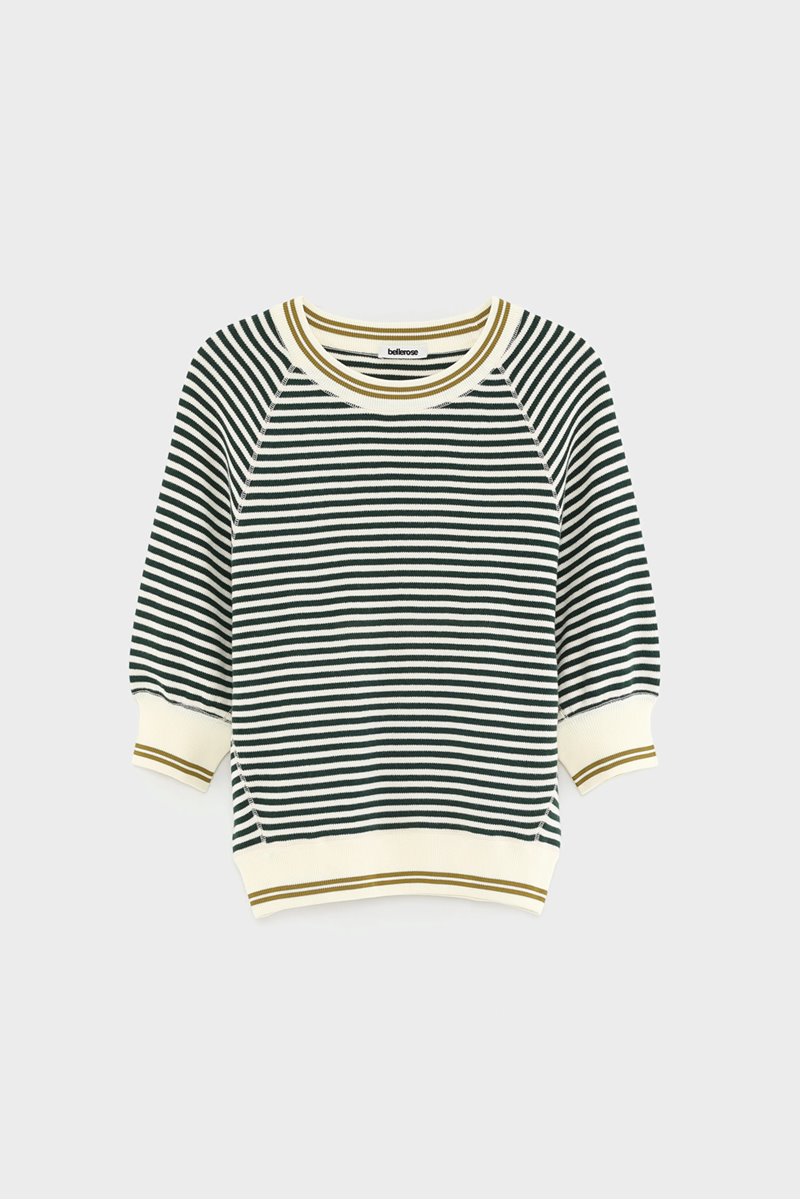 Bellerose anglet top stripe a detail