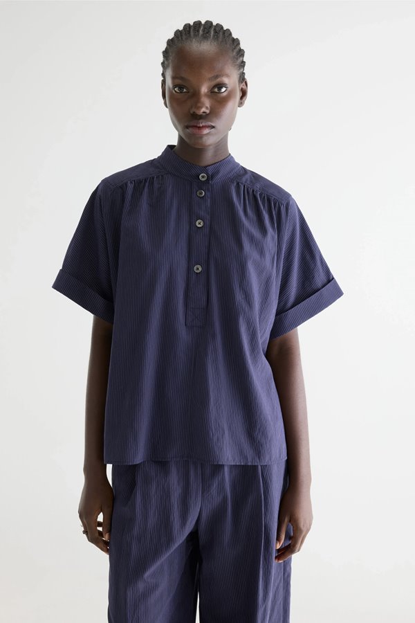 Bellerose Pear Short Sleeve Indigo Stripe