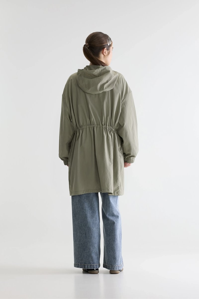 Bellerose henny hooded coat eucalyptus  back