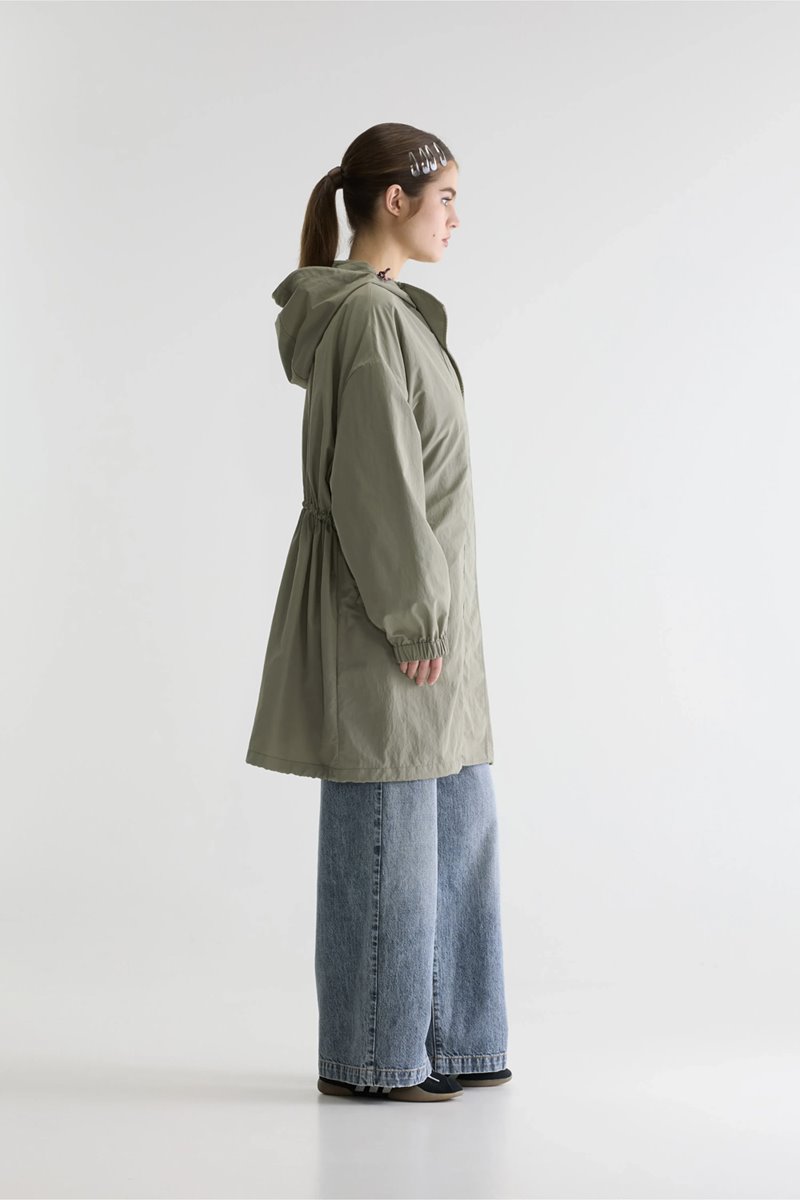 Bellerose henny hooded coat eucalyptus  side