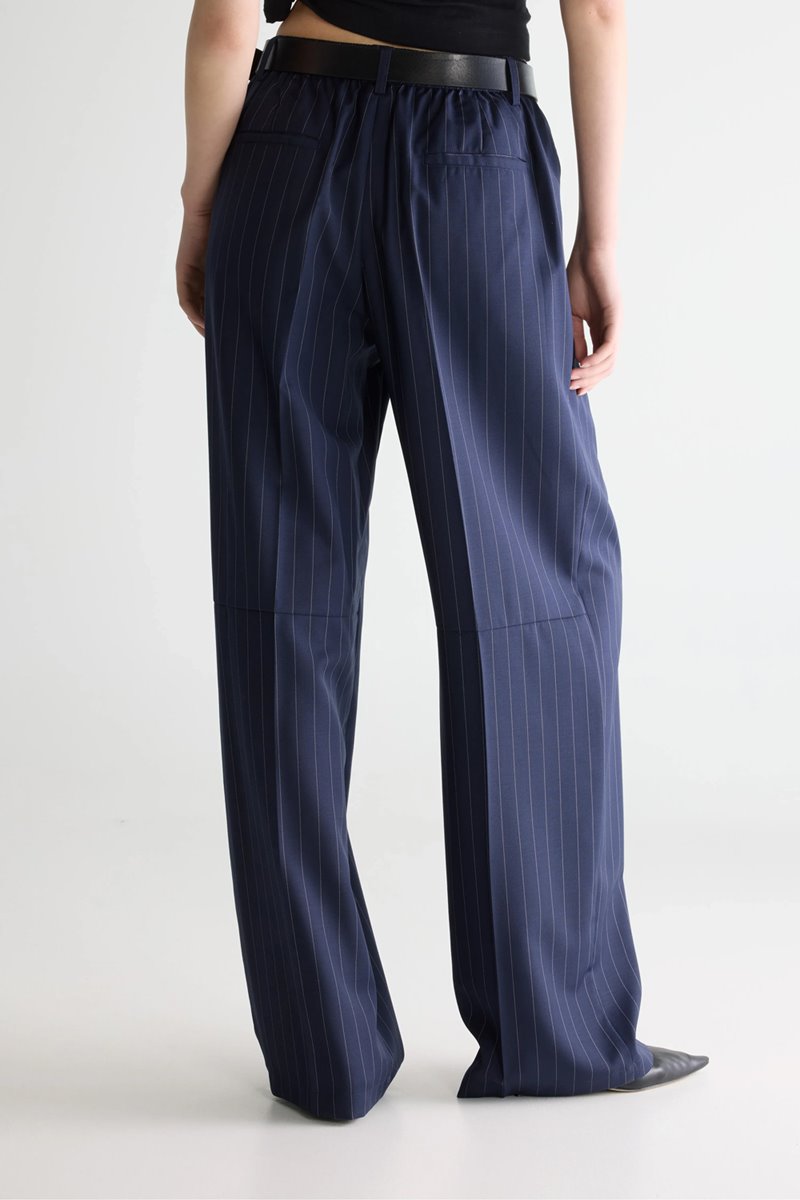 Bellerose jilo trouser indigo stripe back