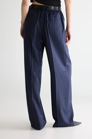 Bellerose jilo trouser indigo stripe back