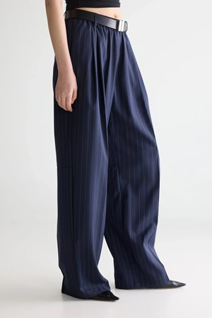 Bellerose jilo trouser indigo stripe detail