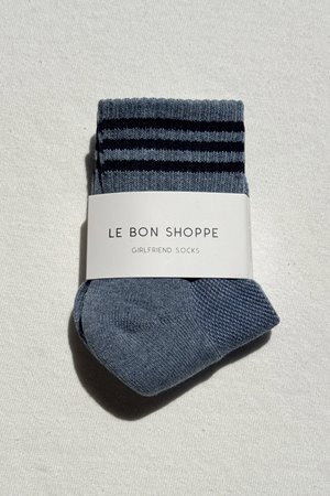 Le Bon Shoppe girlfriend sock indigo side