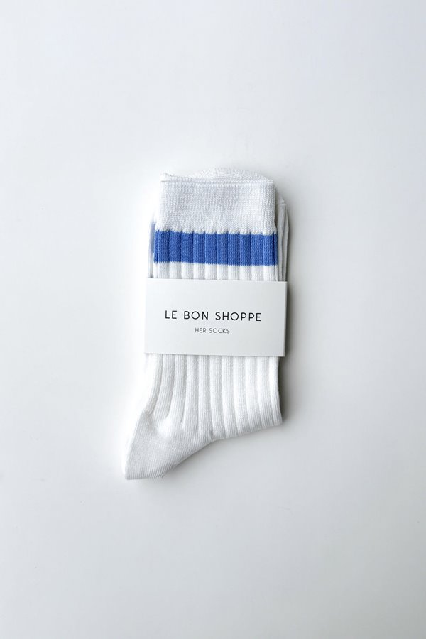 Le Bon Shoppe Her Sock Varsity White/Periwinkle