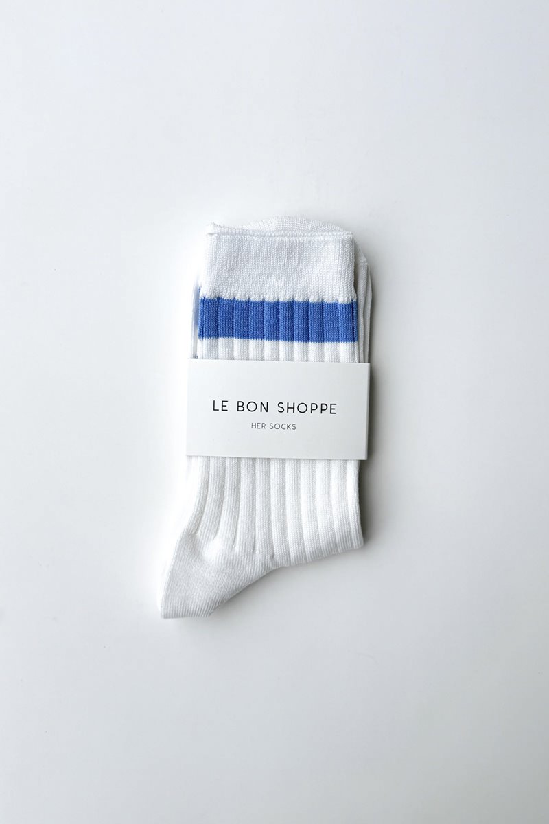 Le Bon Shoppe her sock varsity white/periwinkle