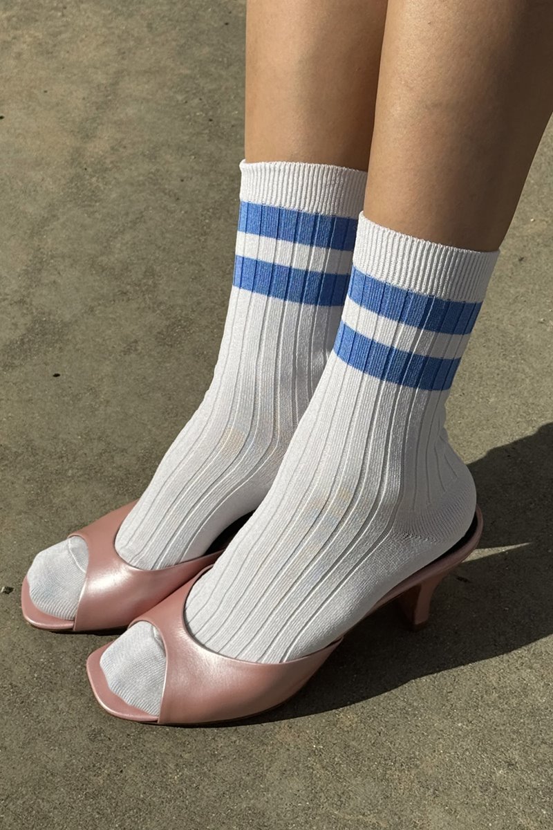 Le Bon Shoppe her sock varsity white/periwinkle side