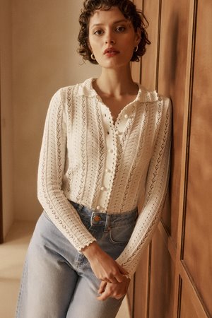 Petite Mendigote diane top ecru