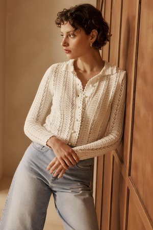 Petite Mendigote diane top ecru back