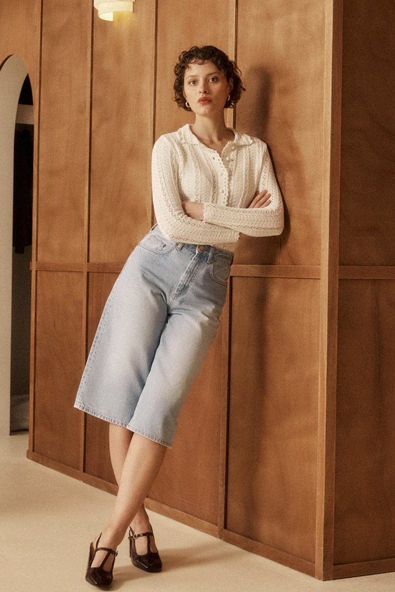 Petite Mendigote diane top ecru side