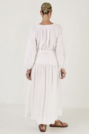 Mondo Corsini sula skirt linen white back